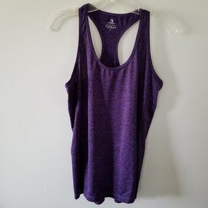 Icy Zone Workout Racerback Athletic Yoga  Tank Top, Running Exercise Gym Shirt L